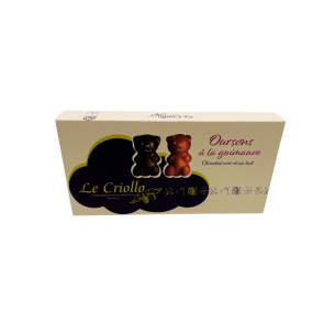Marhsmallow bear in dark and milk chocolate