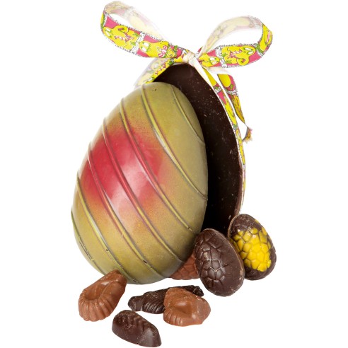 Stuffed striped 11 cm egg