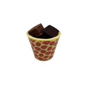 Cup en chocolat Saint Valentin avec 6 chocolats