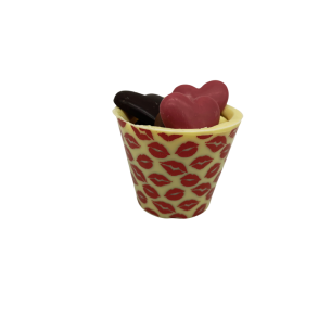 Cup en chocolat Saint Valentin avec confiserie