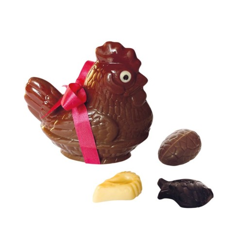 stuffed 9cm hen on the nest